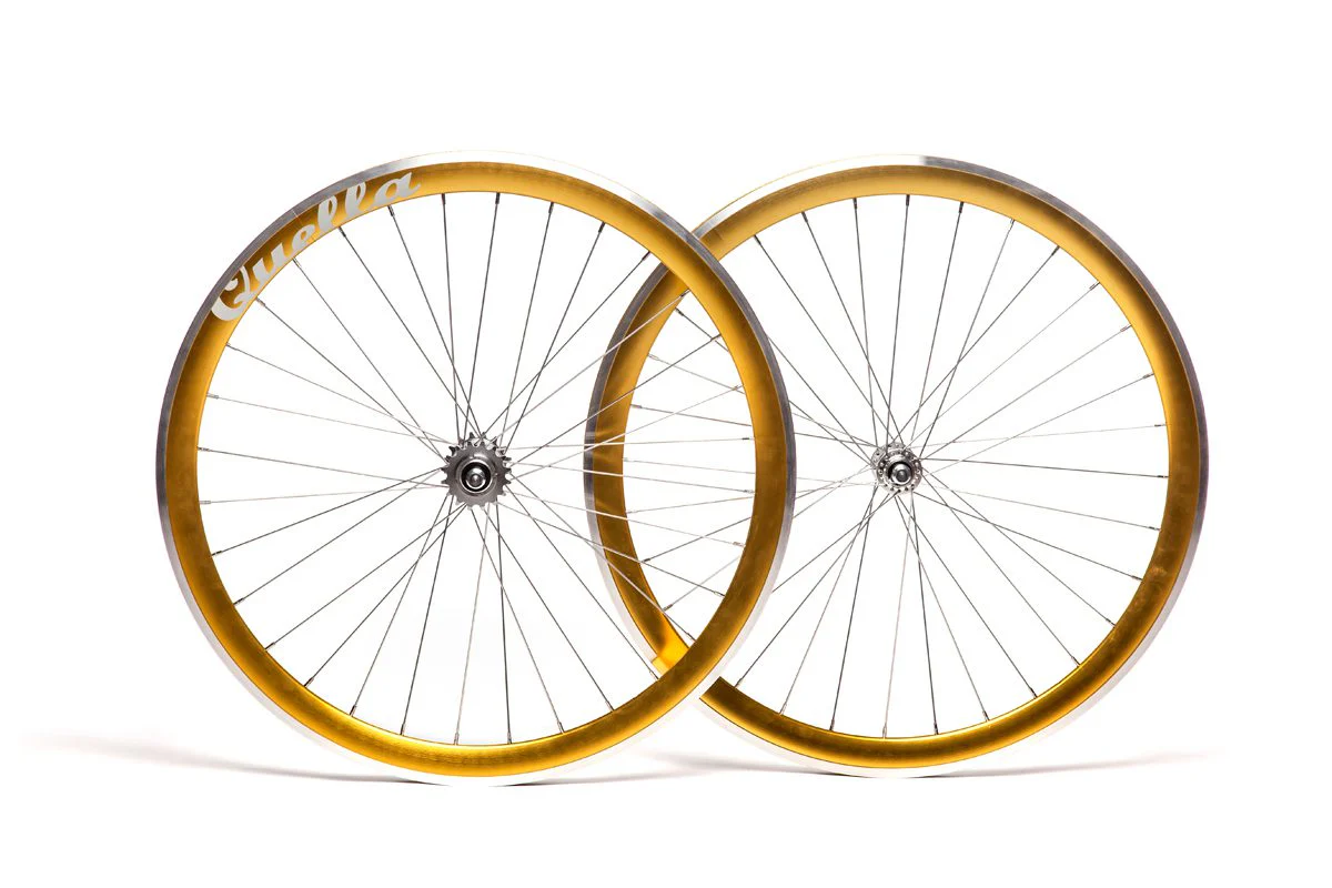 Bicycle Wheelset - Gold 40mm Deep V - 25 Black